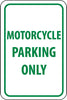 NMC TM53H-MOTORCYCLE PARKING ONLY, 18X12, .063 ALUM (1 EACH)