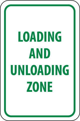 NMC TM61H-LOADING AND UNLOADING ZONE, 18X12, .063 ALUM (1 EACH)