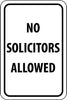 NMC TM66J-NO SOLICITORS ALLOWED, 18X12, .080 EGP REF ALUM (1 EACH)