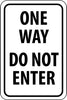 NMC TM73H-ONE WAY DO NOT ENTER, 18X12, .063 ALUM (1 EACH)