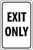 NMC TM76K-EXIT ONLY, 18X12, .080 HIP REF ALUM (1 EACH)