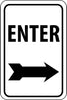 NMC TM78K-ENTER (RIGHT ARROW), 18X12, .080 HIP REF ALUM (1 EACH)