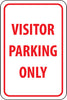 NMC TM7J-VISITOR PARKING ONLY, 18X12, .080 EGP REF ALUM (1 EACH)
