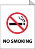 NMC TV9-NO SMOKING, FLANGED, 10X8, RIGID PLASTIC (1 EACH)