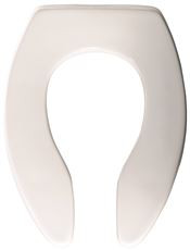 Bemis 1655SSCT 000 ELONGATED OPEN FRONT TOILET SEAT NO COVER WHITE (1 PER CASE)