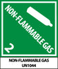 NMC UN1044AL-DOT SHIPPING LABELS, NON FLAMMABLE GAS, 4 3/4 X4, PS PAPER (1 ROLL)