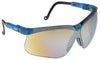 Uvex S3243 By Honeywell Genesis Safety Glasses With Blue Nylon Frame And Gold Mirror Polycarbonate Ultra-dura Anti-Scratch Hard Coat Lens  (10/EA)