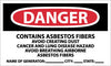 NMC VRD92-LABELS, DANGER CONTAINS ASBESTOS FIBERS. . ., 3X5, PS VINYL (1 ROLL)