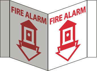 NMC VS13R-VISI SIGN, FIRE ALARM, RED, 8X14 1/2, .125 ACRYLIC (1 EACH)