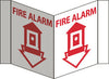 NMC VS13R-VISI SIGN, FIRE ALARM, RED, 8X14 1/2, .125 ACRYLIC (1 EACH)
