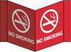 NMC VS19W-VISI SIGN, NO SMOKING, WHITE, 8X14 1/2, .125 ACRYLIC (1 EACH)