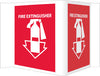 NMC VS1W-VISI SIGN, FIRE EXTINGUISHER, WHITE, 5 3/4X8 3/4, .125 ACRYLIC (1 EACH)