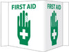 NMC VS21W-VISI SIGN, FIRST AID, WHITE, 5 3/4X8 3/4, .125 ACRYLIC (1 EACH)