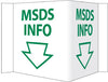 NMC VS23W-VISI SIGN, MSDS INFO, WHITE, 5 3/4X8 3/4, .125 ACRYLIC (1 EACH)