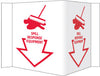 NMC VS24W-VISI SIGN, SPILL RESPONSE EQUIPMENT, WHITE, 5 3/4X8 3/4, .125 ACRYLIC (1 EACH)