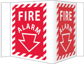 NMC VS28W-VISI, FIRE ALARM, 5.75X8.75, ACRYLIC (1 EACH)
