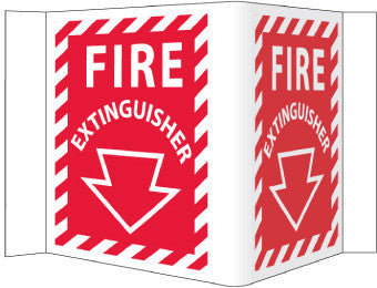 NMC VS31W-VISI, FIRE EXTINGUISHER, 5.75X8.75, ACRYLIC (1 EACH)