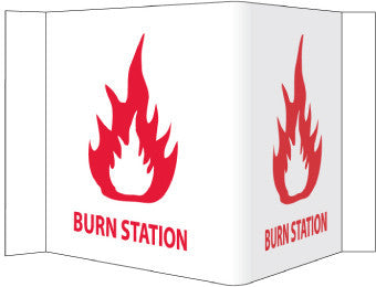 NMC VS38W-VISI, BURN STATION, 8X14.5, ACRYLIC (1 EACH)