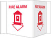 NMC VS3W-VISI SIGN, FIRE ALARM, WHITE, 5 3/4X8 3/4, .125 ACRYLIC (1 EACH)