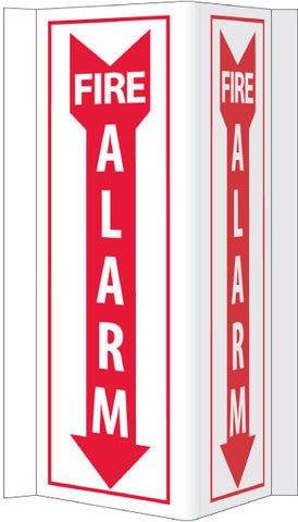 NMC VS41W-VISI, FIRE ALARM, 16X8.75, ACRYLIC (1 EACH)