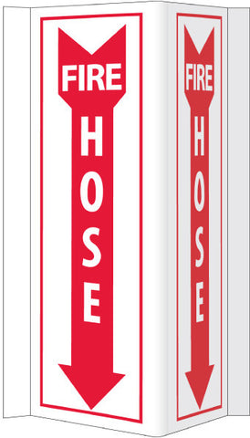 NMC VS45W-VISI, FIRE HOSE, 16X8.75, ACRYLIC (1 EACH)