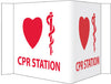 NMC VS49W-VISI, CPR STATION, 8X14.5, ACRYLIC (1 EACH)