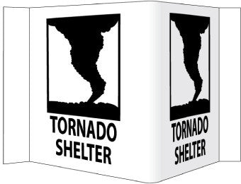NMC VS52W-VISI, TORNADO SHELTER, 8X14.5, ACRYLIC (1 EACH)