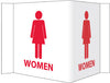 NMC VS5R-VISI SIGN, WOMEN, RED, 5 3/4X8 3/4, .125 ACRYLIC (1 EACH)
