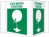 NMC VS7W-VISI SIGN, EYE WASH STATION, WHITE, 5 3/4X8 3/4, .125 ACRYLIC (1 EACH)