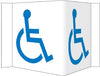 NMC VS8W-VISI SIGN, HANDICAPPED SYMBOL, WHITE, 5 3/4X8 3/4, .125 ACRYLIC (1 EACH)