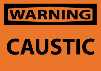 NMC W13AP-WARNING, CAUSTIC, 3X5, PS VINYL (PAK OF 5)