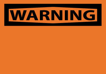 NMC W1AP-WARNING, (HEADER ONLY), 3X5, PS VINYL (PAK OF 5)