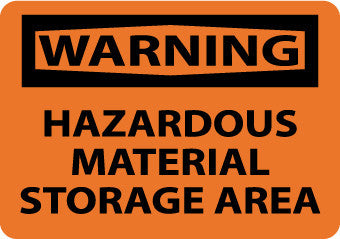NMC W285EB-WARNING, HAZARDOUS MATERIAL STORAGE AREA, 10X14, FIBERGLASS (1 EACH)