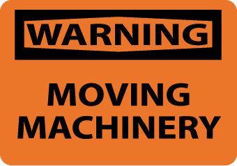 NMC W400RB-WARNING, MOVING MACHINERY, 10X14, RIGID PLASTIC (1 EACH)