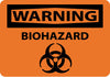 NMC W413RB-WARNING, BIOHAZARD, GRAPHIC, 10X14, RIGID PLASTIC (1 EACH)