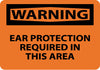 NMC W421PB-WARNING, EAR PROTECTION REQUIRED IN THIS AREA, 10X14, PS VINYL (1 EACH)