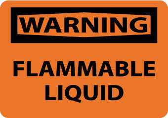 NMC W424RB-WARNING, FLAMMABLE LIQUID, 10X14, RIGID PLASTIC (1 EACH)