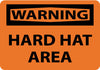 NMC W425PB-WARNING, HARD HAT AREA, 10X14, PS VINYL (1 EACH)