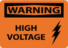 NMC W427RB-WARNING, HIGH VOLTAGE, GRAPHIC, 10X14, RIGID PLASTIC (1 EACH)