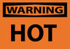NMC W428AP-WARNING, HOT, 3X5, PS VINYL (PAK OF 5)