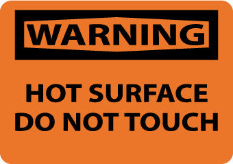 NMC W429RB-WARNING, HOT SURFACE DO NOT TOUCH, 10X14, RIGID PLASTIC (1 EACH)