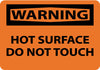 NMC W429RB-WARNING, HOT SURFACE DO NOT TOUCH, 10X14, RIGID PLASTIC (1 EACH)