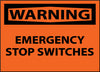 NMC W447AP-WARNING, EMERGENCY STOP SWITCHES, 3X5, PS VINYL (PAK OF 5)