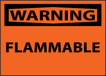 NMC W448AP-WARNING, FLAMMABLE, 3X5, PS VINYL (PAK OF 5)