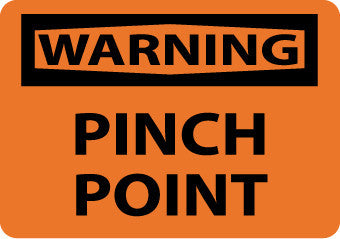 NMC W459PB-WARNING, PINCH POINT, 10X14, PS VINYL (1 EACH)