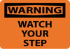 NMC W466AB-WARNING, WATCH YOUR STEP, 10X14, .040 ALUM (1 EACH)