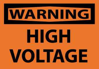 NMC W49AP-WARNING, HIGH VOLTAGE, 3X5, PS VINYL (PAK OF 5)