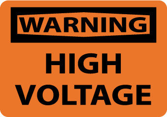NMC W49P-WARNING, HIGH VOLTAGE, 7X10, PS VINYL (1 EACH)