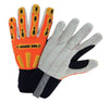 West Chester 86800/XL X-Large Hi-Viz Orange Heavy Duty R2 Corded Palm Rigger Cotton GLoves WIth Long Neoprene Cuff, Reinforced Thumb And Spandex Back  (1/PR)