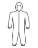 West Chester C3809/XXL 2X White PosiWear M3 5-Layer SSMS Polypropylene Disposable Breathable Advantage Coveralls With Front Zipper Closure, Elastic Waistband, Attached Boots And Hood, Elastic Ankles And Wrists (25 Per Case)  (1/EA)
